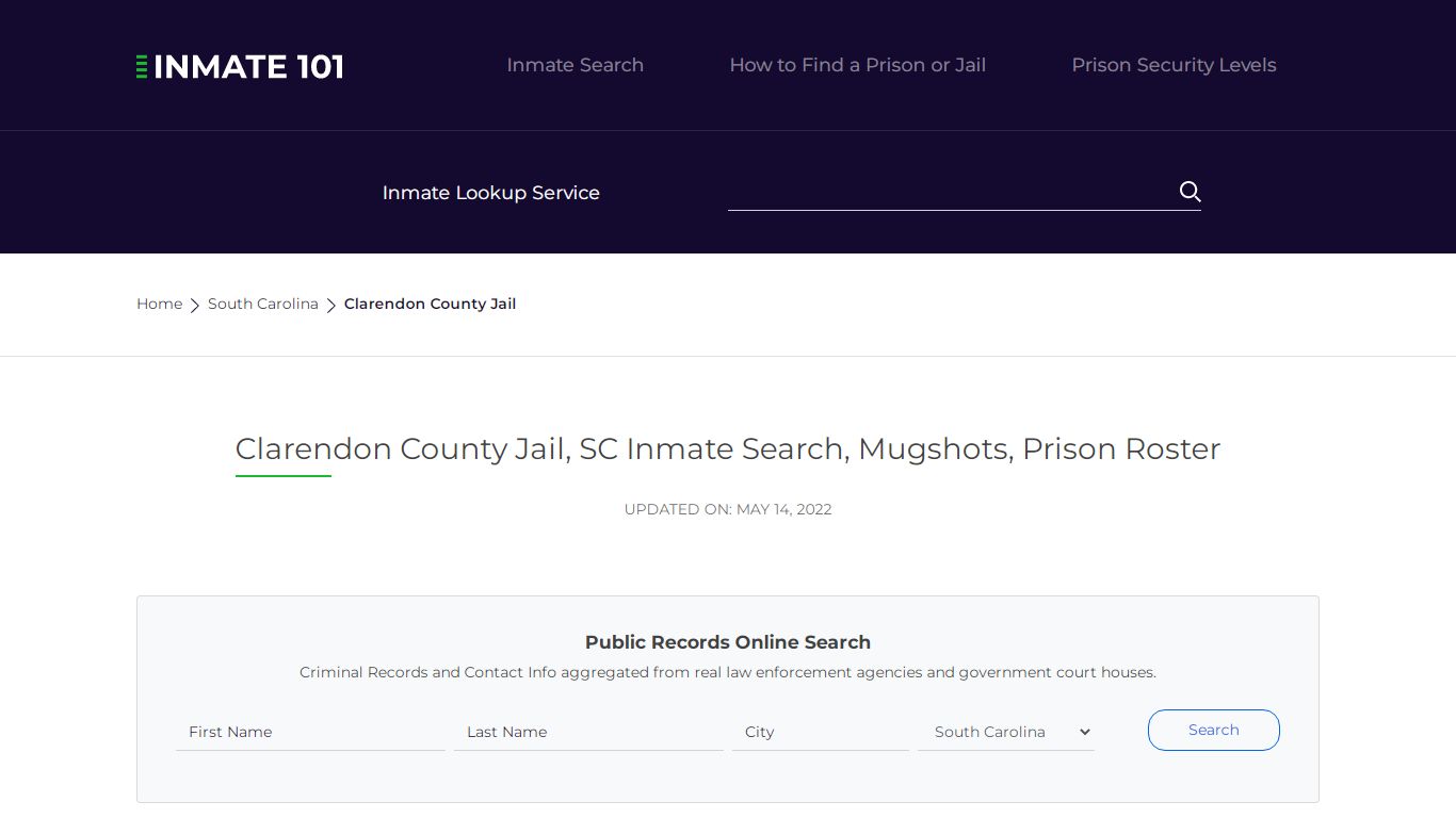Clarendon County Jail, SC Inmate Search, Mugshots, Prison ...